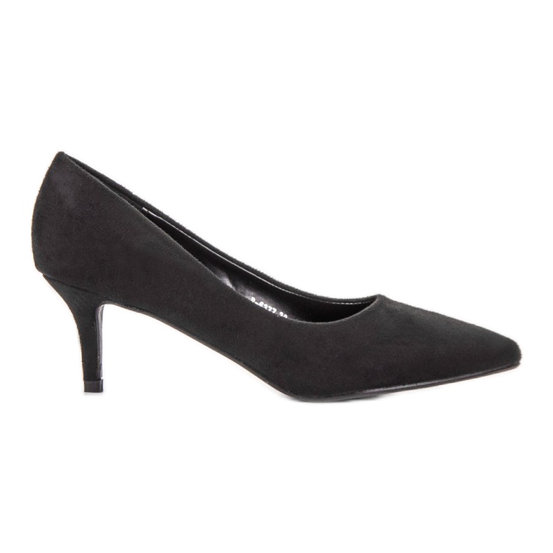 Ideal Shoes Escarpins confortables sur une épingle le noir