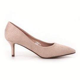 Ideal Shoes Escarpins confortables sur une épingle brun