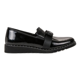 Filippo Chaussures à enfiler en cuir noir