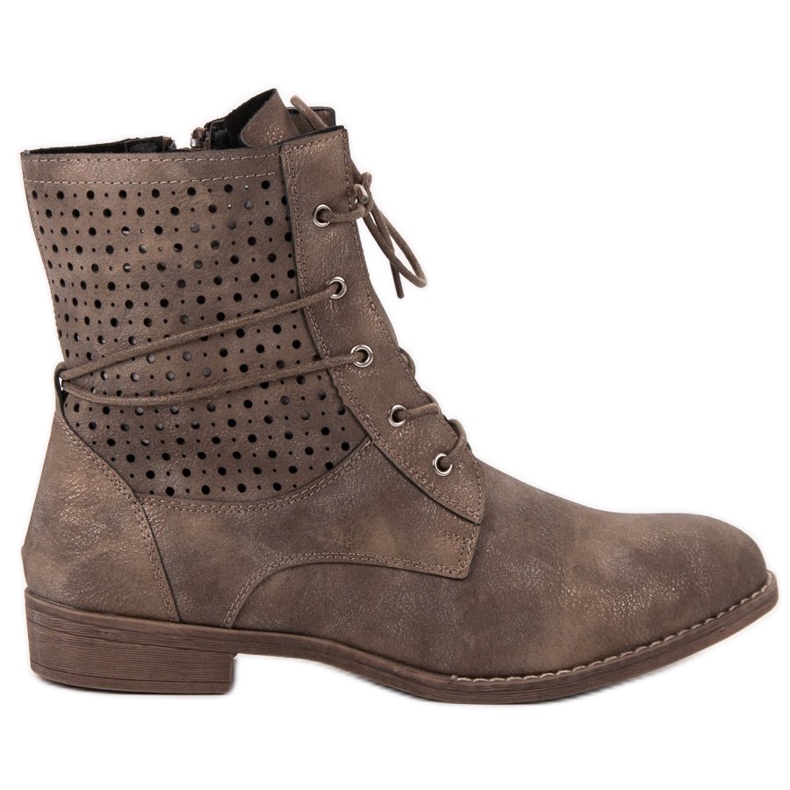 Groto Gogo Bottes nouées à la mode vert