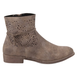 Groto Gogo Boots femme ajourées multicolore vert
