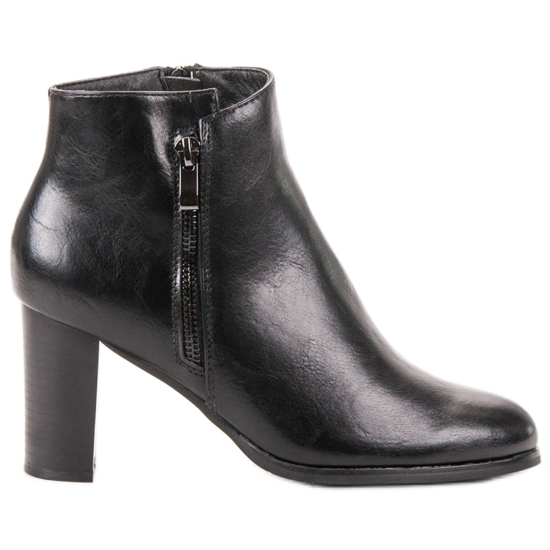 W. Potocki Bottes noires à talons hauts le noir