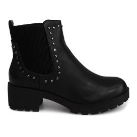 Bottines Motorisées à Clous 1643 Noir le noir