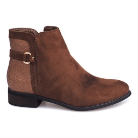 Bottines Daim Bottines Chelsea HQ873 Camel brun