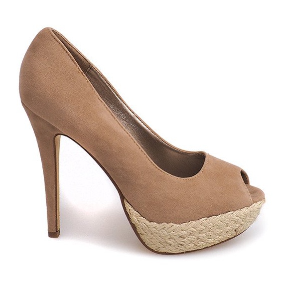 Espadrilles Talons Hauts 55-443 Beige