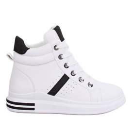 Baskets blanches CB-19078 BLANC/NOIR
