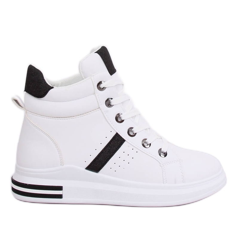 Baskets blanches CB-19078 BLANC/NOIR