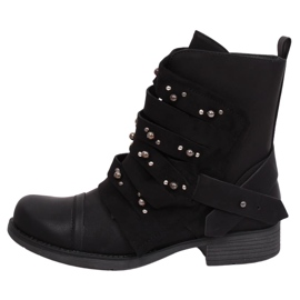 Bottes militaires noires 17103-4 Noir le noir Bottes militaires noires 17103-4 Noir le noir