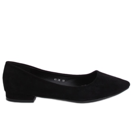 Ballerines à bouts en amande noir RC-76 Noir le noir