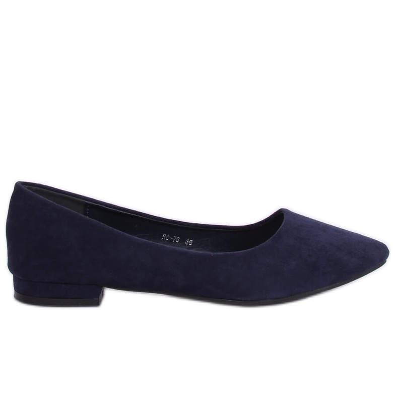 Ballerines bouts en amande bleu marine RC-76 Navy