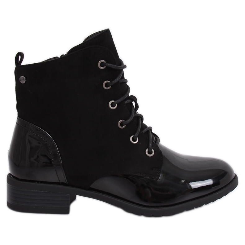 Bottines noires à lacets B0-227 Noir le noir