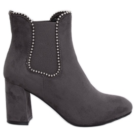 Gris Bottines à talon 7392-GA Gris