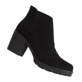 Bottines noires à talons BH151-KB Noir