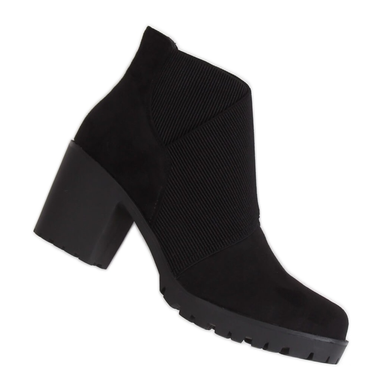 Bottines noires à talons BH151-KB Noir le noir