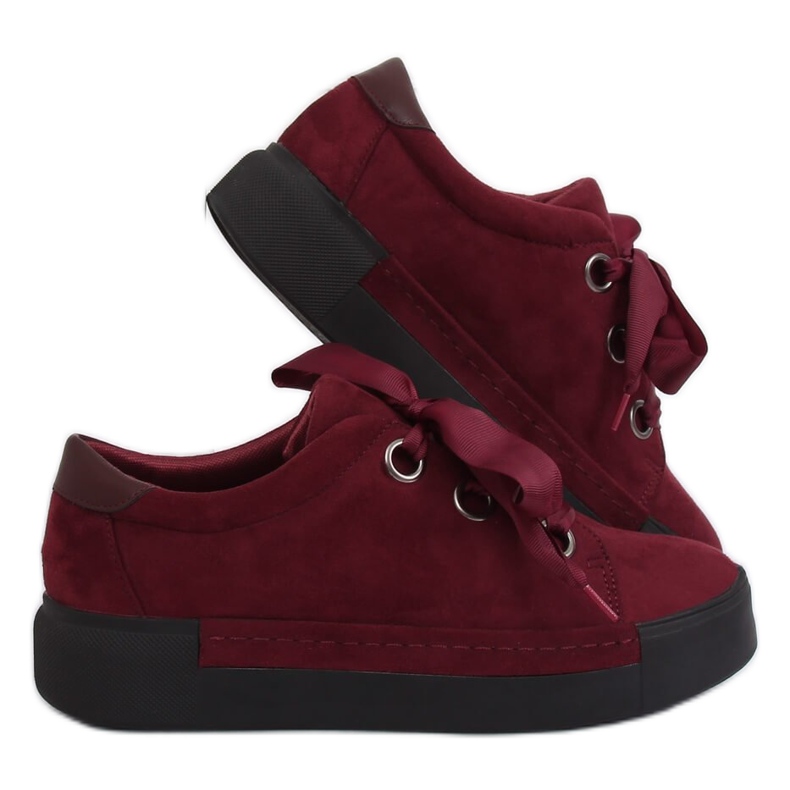 Baskets femme marron 1018 Wine II-GAT rouge