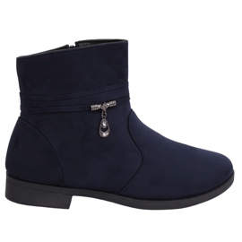 Boots femme en daim bleu marine MP-53 Blue