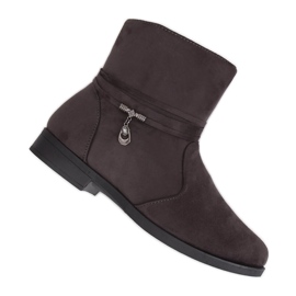 Boots femme daim gris MP-53 Gris