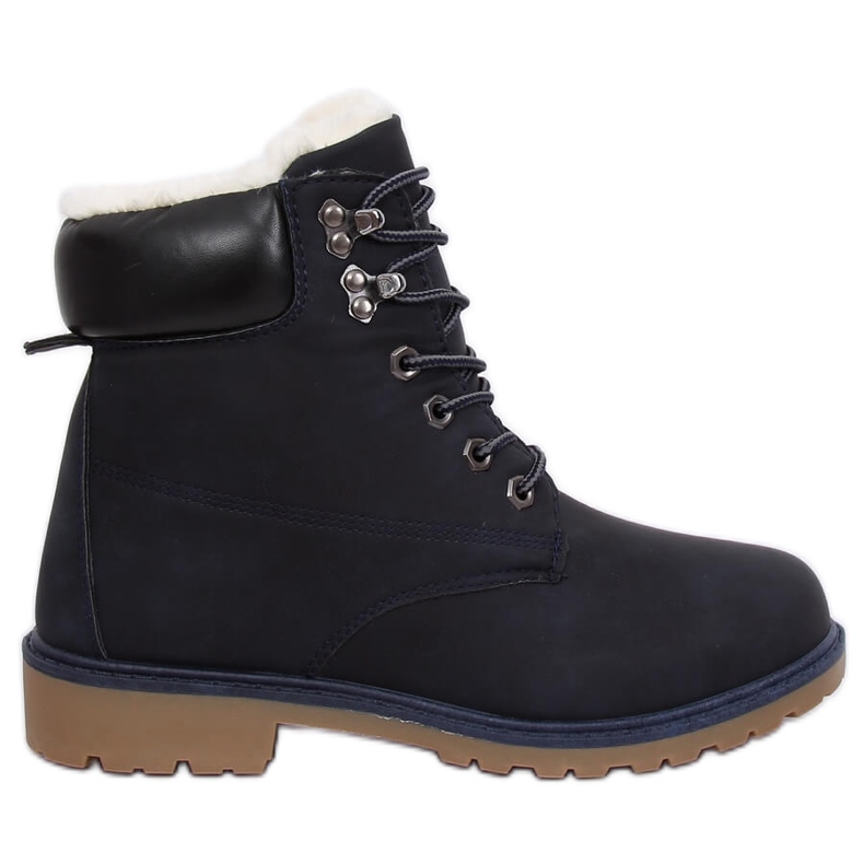 Bottes en bois isolées bleu marine femme 1121-PA DK.BLUE