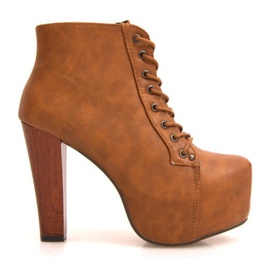 Bottes Unie Sur Talon K764 Camel brun