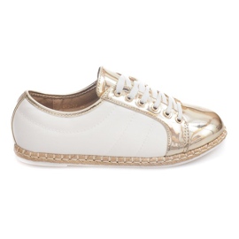 Baskets Espadrilles Lin Q52 Or d'or
