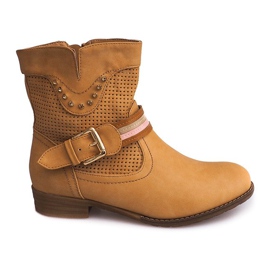 Bottines Ajourées Cowboy HC230 Camel brun