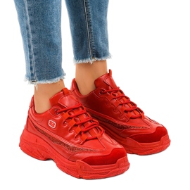 Chaussures de sport femme tendance rouge C3 Chaussures de sport femme tendance rouge C3