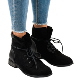 Bottines en daim noir S83 le noir