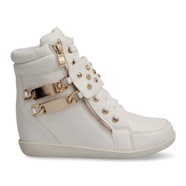 Baskets Baskets Sur Bottes Compensées Ovye WF100 Blanc blanche