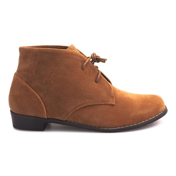 Bottines à lacets A-27 Camel brun
