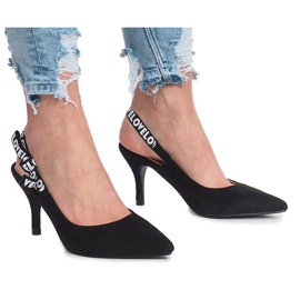 Sandales noires à talons Love Paris