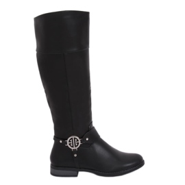 Bottes noires, bottes noires 6283-1 Noir le noir