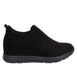Chaussures noires sur un coin caché noir ZY-7K67 Noir
