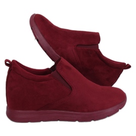 Chaussures sur un coin compensé caché ZY-7K67 Rouge