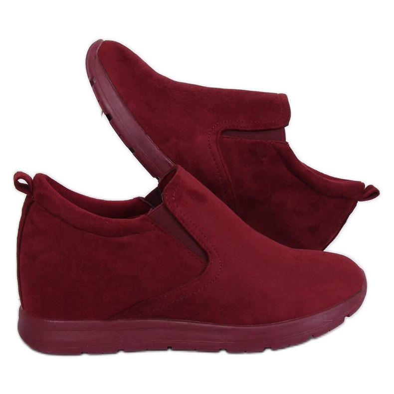 Chaussures sur un coin compensé caché ZY-7K67 Rouge