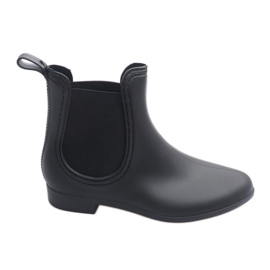 Bottes De Pluie Courtes Avec Caoutchouc 608 Noir le noir