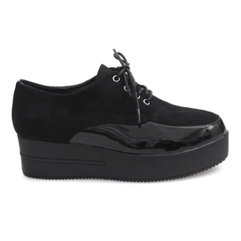 Bottes Creepers sur la plate-forme noire MJ1358 le noir