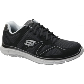 Chaussures Skechers Satisfaction M 58350-BKGY noir