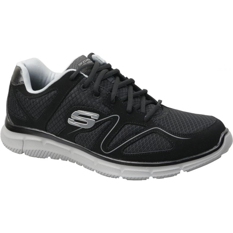 Chaussures Skechers Satisfaction M 58350-BKGY le noir