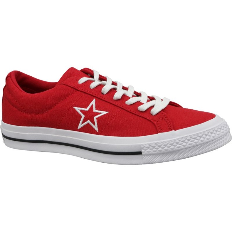 Chaussures Converse One Star Ox M 163378C rouge
