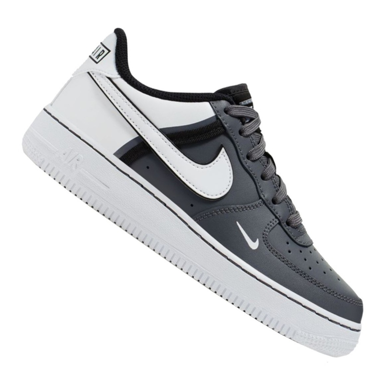 Chaussure Nike Air Force 1 LV8 2 Jr CI1756-002 blanche le noir