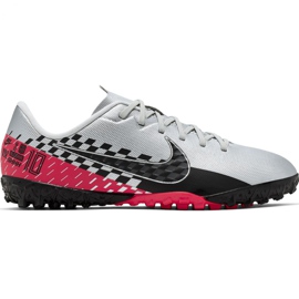 Chaussure de football Nike Mercurial Vapor 13 Academy Neymar Tf Jr AT8144-006 gris blanc