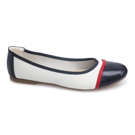Ballerines vernies 336 Blanc blanche le noir