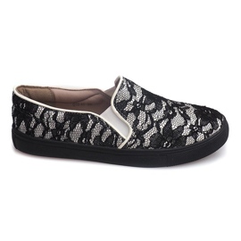 Slip Sneakers Slip Lace Q10 Blanc noir
