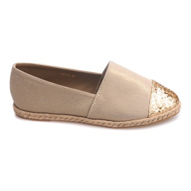 Espadrilles en lin 761-1 Baskets kaki multicolore vert