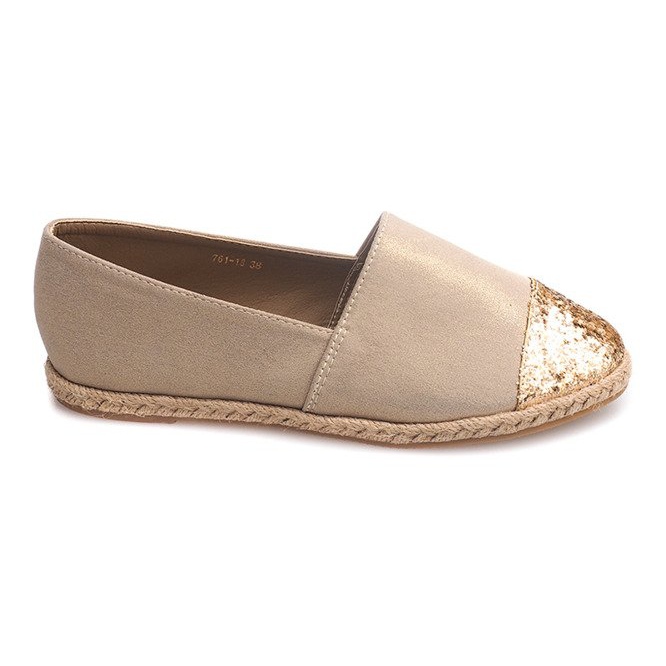 Espadrilles en lin 761-1 Baskets kaki multicolore vert