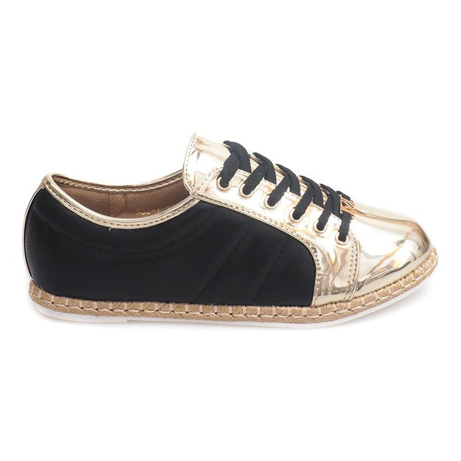Espadrilles en lin Q52 Baskets noires le noir jaune