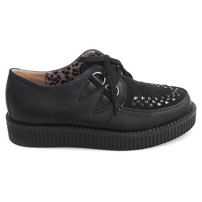 Creepers Boots Sur Plateforme 061ss Noir le noir