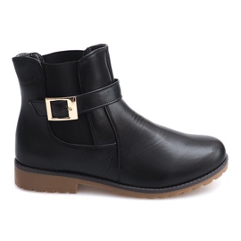 Bottes Avec Caoutchouc Et Boucle Fourrure E598 Noir vert