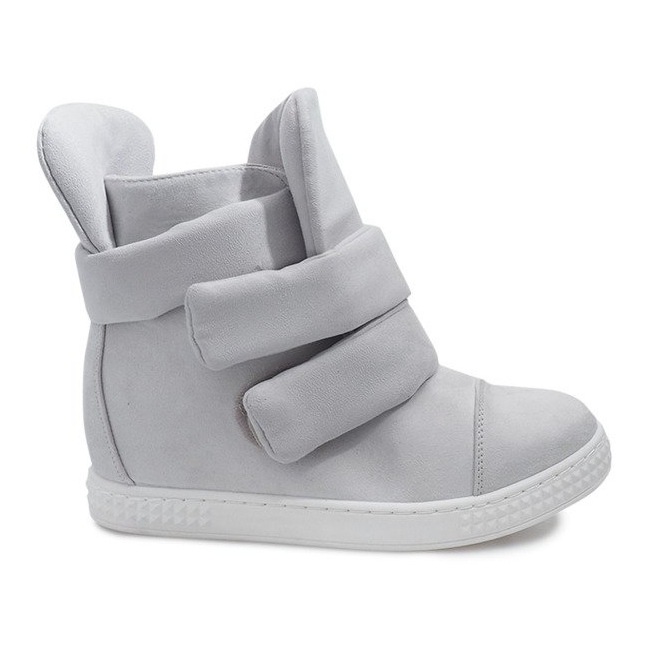 Baskets Compensées Avec Velcro 86-149 Gris