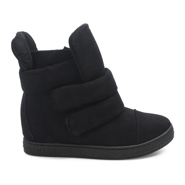 Baskets Compensées Avec Velcro 86-149 Noir le noir